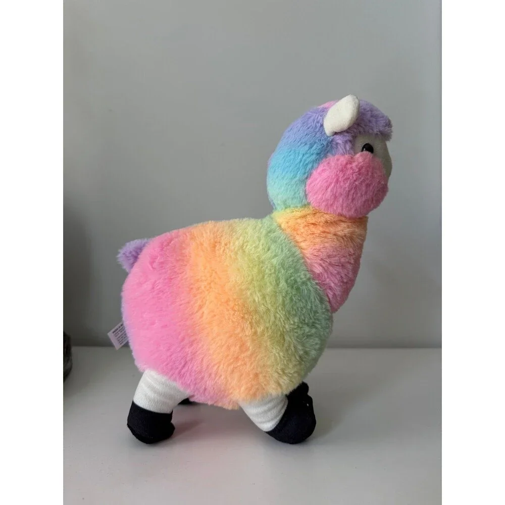 Peek-a-boo Cute Rainbow Llama Plushie 11 in - NEW